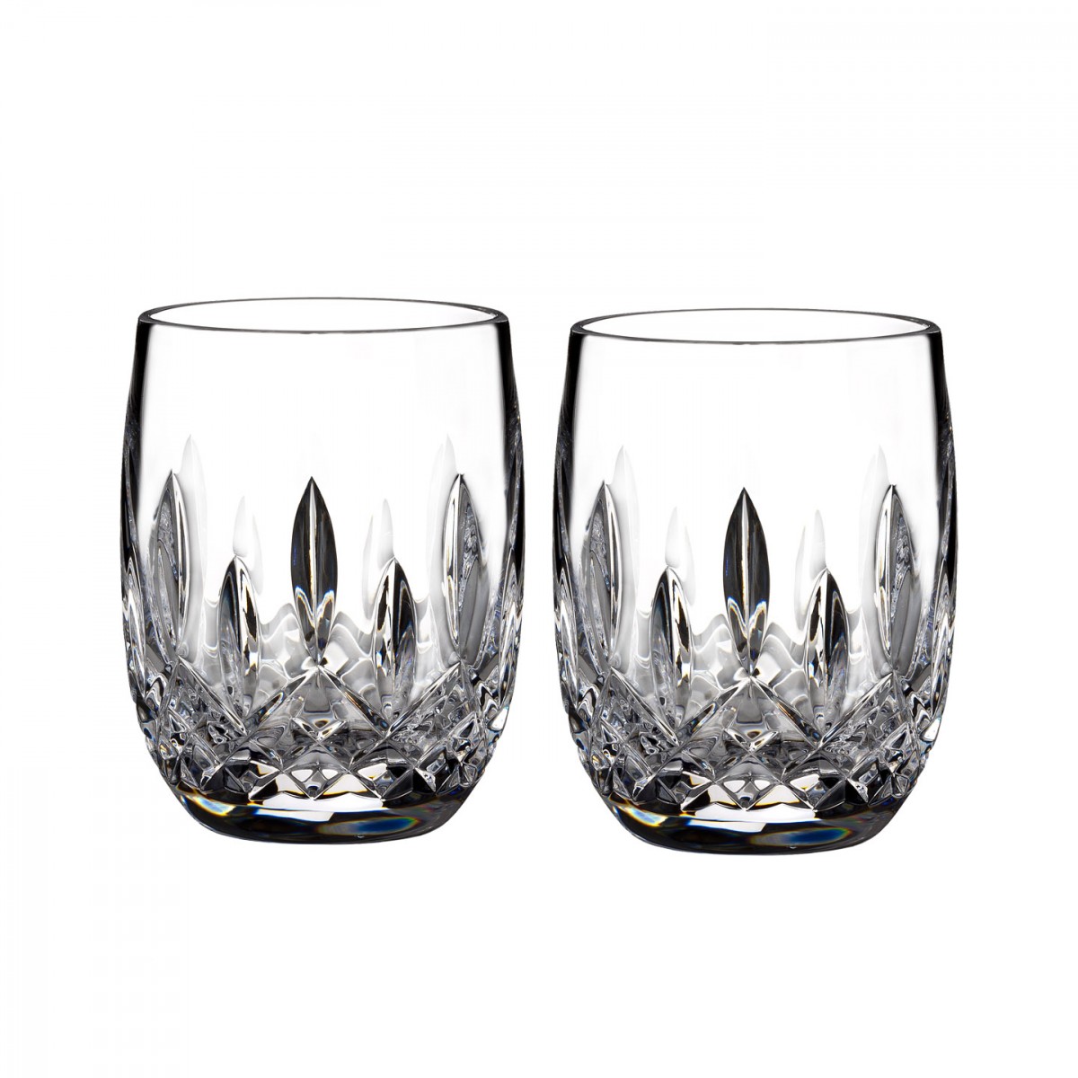 Waterford Crystal, Lismore Rounded Whiskey OF Tumblers, Pair